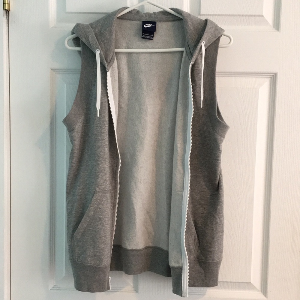 Nike Gray Sleeveless Hoodie